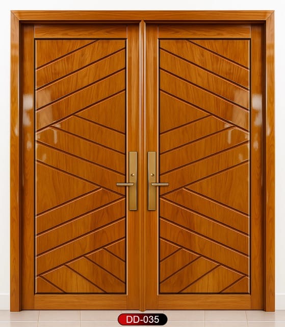 Wood World PVT. Ltd. - Best quality wooden door and frame manufacturing company in Dhaka, Bangladesh. Double Door Design Door Model DD-35