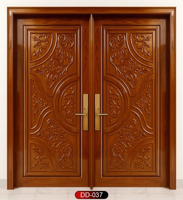Wood World PVT. Ltd. - Best quality wooden door and frame manufacturing company in Dhaka, Bangladesh. Double Door Design Door Model DD-37