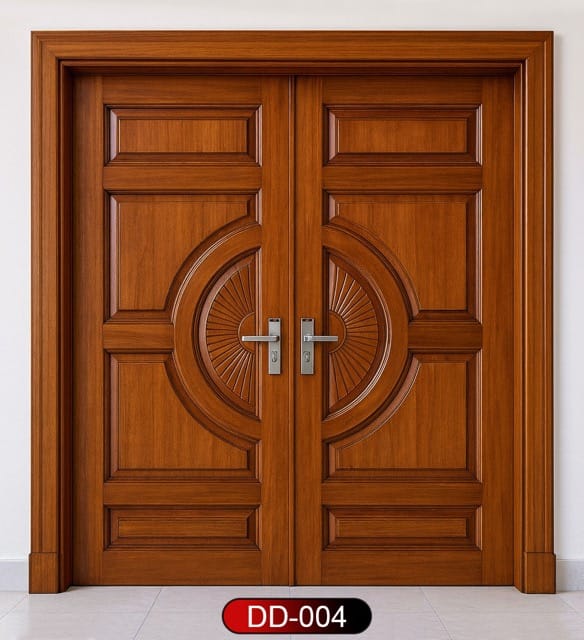 Wood World PVT. Ltd. - Best quality wooden door and frame manufacturing company in Dhaka, Bangladesh. Double Door Design Door Model DD-04
