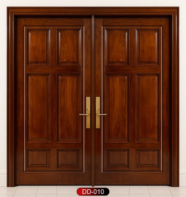 Wood World PVT. Ltd. - Best quality wooden door and frame manufacturing company in Dhaka, Bangladesh. Double Door Design Door Model DD-10