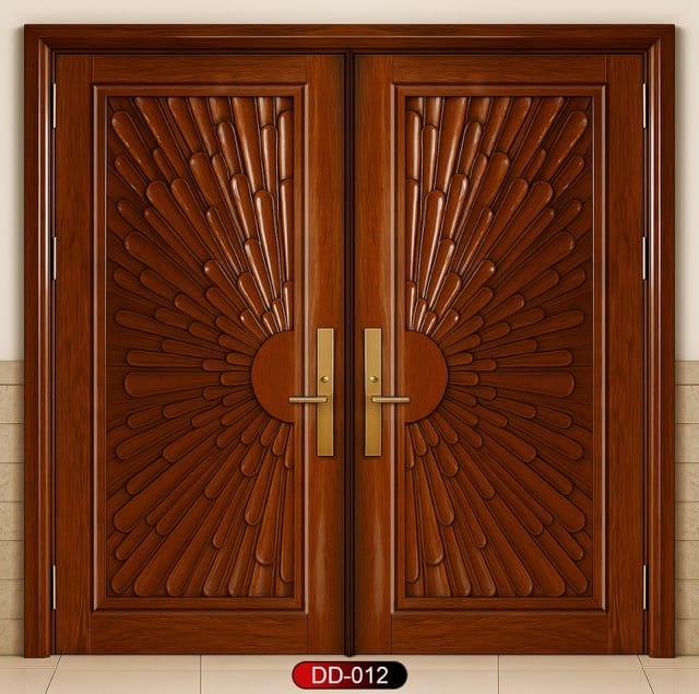 Wood World PVT. Ltd. - Best quality wooden door and frame manufacturing company in Dhaka, Bangladesh. Double Door Design Door Model DD-12