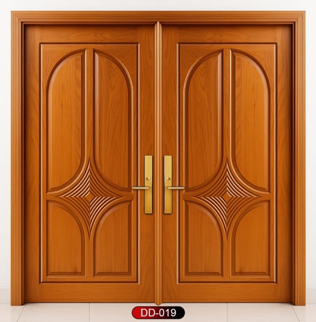 Wood World PVT. Ltd. - Best quality wooden door and frame manufacturing company in Dhaka, Bangladesh. Double Door Design Door Model DD-19