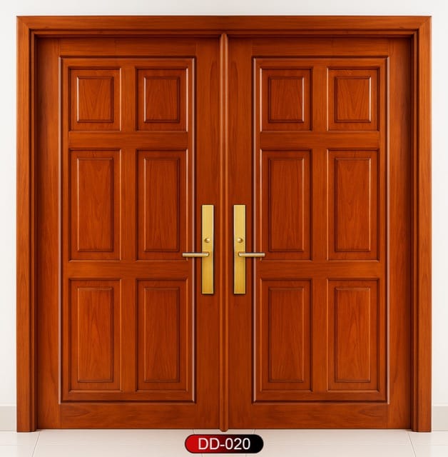 Wood World PVT. Ltd. - Best quality wooden door and frame manufacturing company in Dhaka, Bangladesh. Double Door Design Door Model DD-20