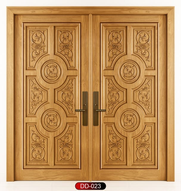Wood World PVT. Ltd. - Best quality wooden door and frame manufacturing company in Dhaka, Bangladesh. Double Door Design Door Model DD-23