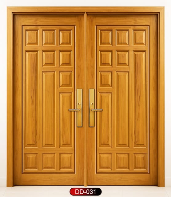 Wood World PVT. Ltd. - Best quality wooden door and frame manufacturing company in Dhaka, Bangladesh. Double Door Design Door Model DD-31