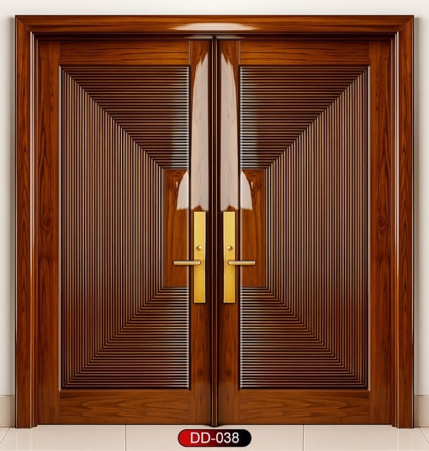 Wood World PVT. Ltd. - Best quality wooden door and frame manufacturing company in Dhaka, Bangladesh. Double Door Design Door Model DD-38