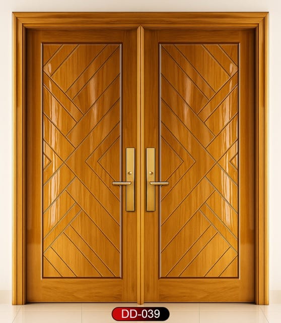 Wood World PVT. Ltd. - Best quality wooden door and frame manufacturing company in Dhaka, Bangladesh. Double Door Design Door Model DD-39