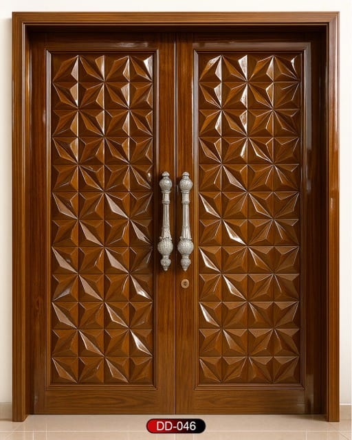 Wood World PVT. Ltd. - Best quality wooden door and frame manufacturing company in Dhaka, Bangladesh. Double Door Design Door Model DD-46