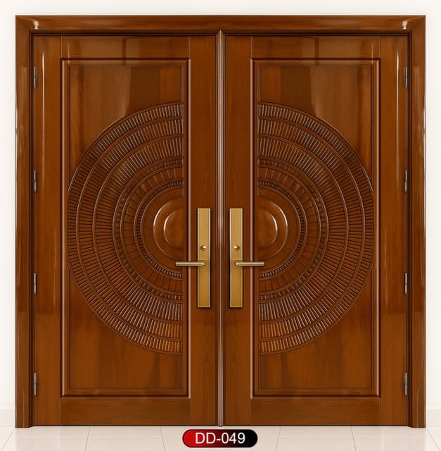 Wood World PVT. Ltd. - Best quality wooden door and frame manufacturing company in Dhaka, Bangladesh. Double Door Design Door Model DD-49