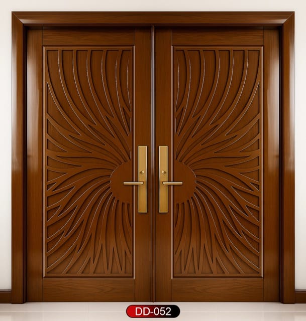 Wood World PVT. Ltd. - Best quality wooden door and frame manufacturing company in Dhaka, Bangladesh. Double Door Design Door Model DD-52