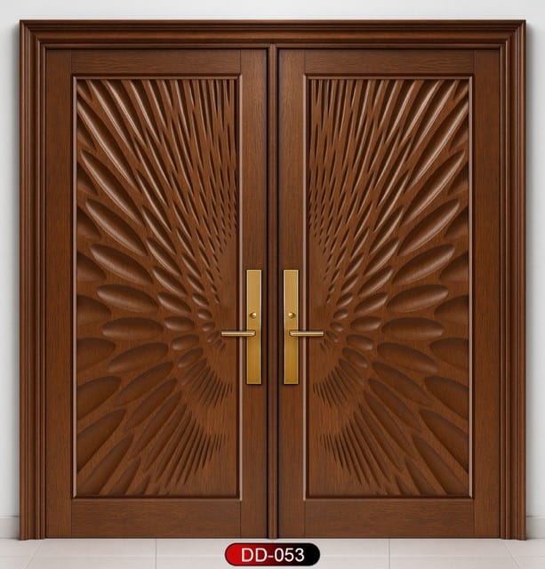 Wood World PVT. Ltd. - Best quality wooden door and frame manufacturing company in Dhaka, Bangladesh. Double Door Design Door Model DD-53