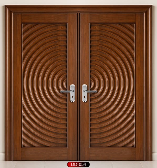 Wood World PVT. Ltd. - Best quality wooden door and frame manufacturing company in Dhaka, Bangladesh. Double Door Design Door Model DD-54