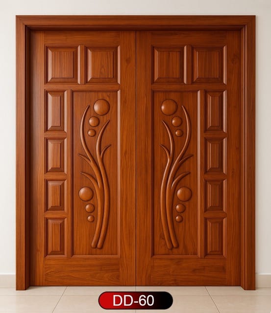 Wood World PVT. Ltd. - Best quality wooden door and frame manufacturing company in Dhaka, Bangladesh. Double Door Design Door Model DD-60