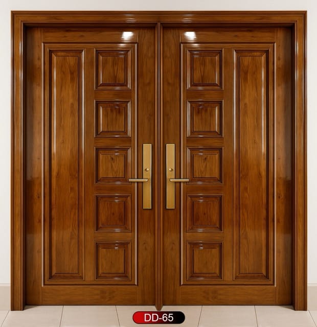 Wood World PVT. Ltd. - Best quality wooden door and frame manufacturing company in Dhaka, Bangladesh. Double Door Design Door Model DD-65