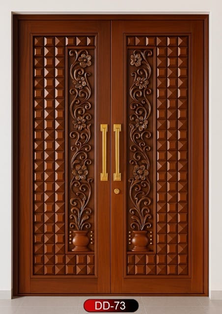 Wood World PVT. Ltd. - Best quality wooden door and frame manufacturing company in Dhaka, Bangladesh. Double Door Design Door Model DD-73