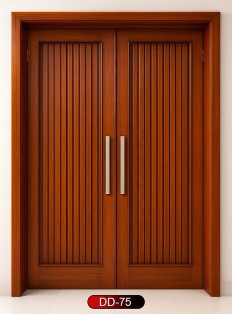 Wood World PVT. Ltd. - Best quality wooden door and frame manufacturing company in Dhaka, Bangladesh. Double Door Design Door Model DD-75