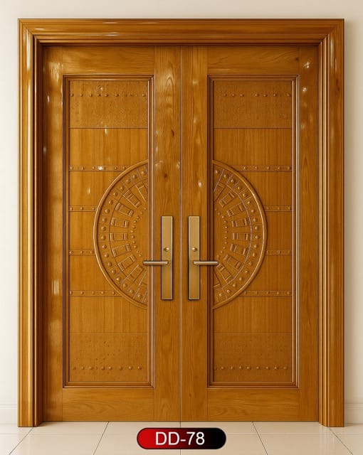 Wood World PVT. Ltd. - Best quality wooden door and frame manufacturing company in Dhaka, Bangladesh. Double Door Design Door Model DD-78