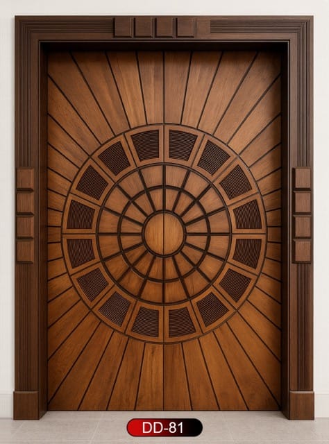 Wood World PVT. Ltd. - Best quality wooden door and frame manufacturing company in Dhaka, Bangladesh. Double Door Design Door Model DD-81