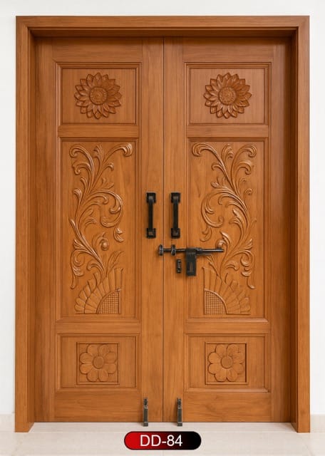 Wood World PVT. Ltd. - Best quality wooden door and frame manufacturing company in Dhaka, Bangladesh. Double Door Design Door Model DD-84