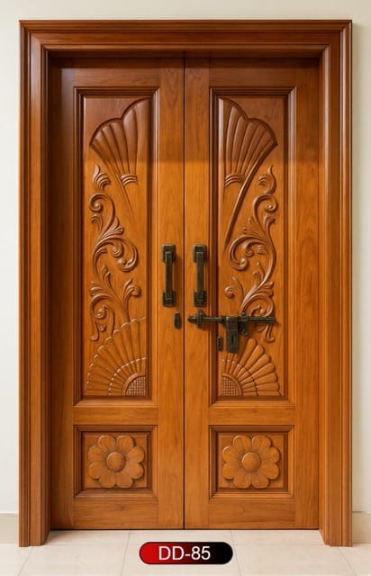 Wood World PVT. Ltd. - Best quality wooden door and frame manufacturing company in Dhaka, Bangladesh. Double Door Design Door Model DD-85
