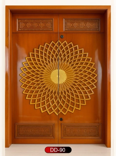 Wood World PVT. Ltd. - Best quality wooden door and frame manufacturing company in Dhaka, Bangladesh. Double Door Design Door Model DD-90