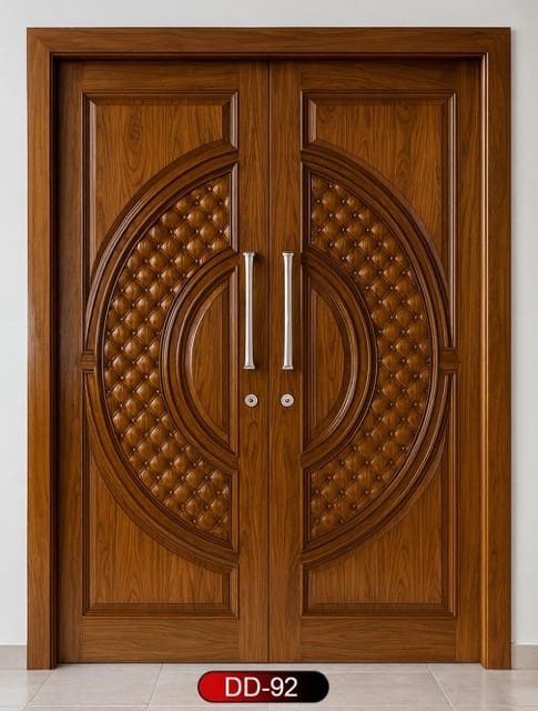 Wood World PVT. Ltd. - Best quality wooden door and frame manufacturing company in Dhaka, Bangladesh. Double Door Design Door Model DD-92