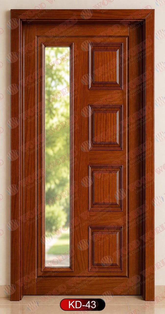 Wood World Bd. | KD-43 | Best quality smart solid wooden door produced with highest quality timber. We located in Bangladesh Dhaka.